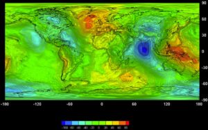 Гравитационная карта Земли